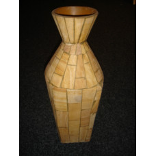 VASE STONE YELLOW