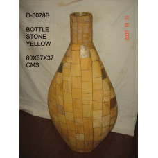 VASE STONE YELLOW