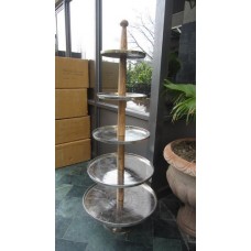 Etagere 5 laag hout/alu