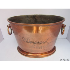 Champagnekoeler ovaal copper