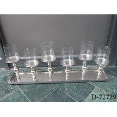 CS tray 6-light m/glas nickle