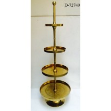 Etagere 4-laag rond XXL ant.brass