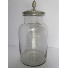 Glas Jar with alu pine Lid