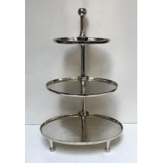 Etagere 3-laag oval nickle