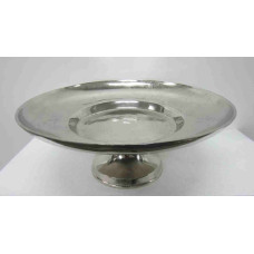 HANDICRAFTS ALUMINIUM ROUND BOWL CUT ON BASE BIG