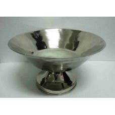 HANDICRAFTS ALUMINIUM TAPER BROAD BOWL ON BASE SMALL