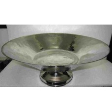 HANDICRAFTS ALUMINIUM TAPER BROAD BOWL ON BASE LARGE