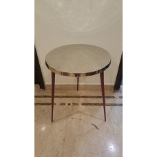 TABLE ROUND SMALL RED BOTTOM