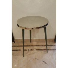 HANDICRAFTS ALUMINIUM TABLE ROUND MED GREEN BOTTOM