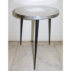 HANDICRAFTS ALUMINIUM TABLE ROUND BIG BLACK BOTTOM