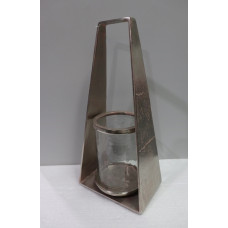 TRIANGLE CHIMNEY LANTERN SMALL NICKLE