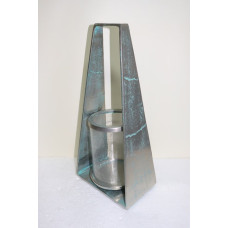 TRIANGLE CHIMNEY LANTERN SMALL NICKLE