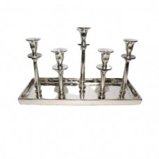 5 LITES CANDLE HOLDER IN TRAY