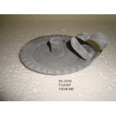 candle holder rond gr grey