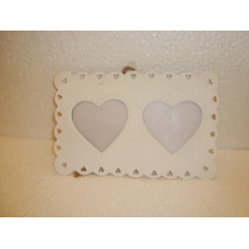 2 heart photo frame