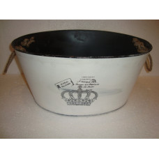 WHITE CROWN OVAL TUB SMALL