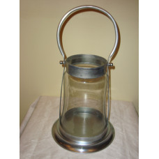 STEEL LANTERN CLEAR GLASS