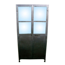 vitrinekast 2 deu glas green/rust