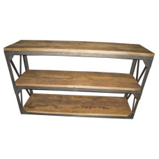 IRON WOODEN CONSOLE TABLE TEXTURED