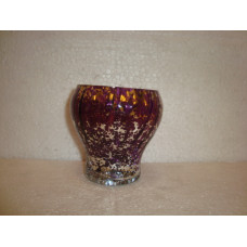 WINE VOTIVE  OPTIQUE 1/2 CRACK SILVER