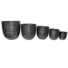 ALUMINIUM DESIGN PLANTER SET OF 5