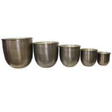 ALUMINIUM DESIGN PLANTER SET OF 5