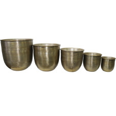 ALUMINIUM DESIGN PLANTER SET OF 5