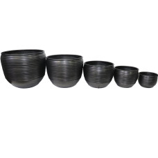 ALUMINIUM CIRCLES HAMMER PLANTER SET OF 5