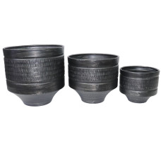 ALUMINIUM TAPER BASE PLANTER SET OF 3