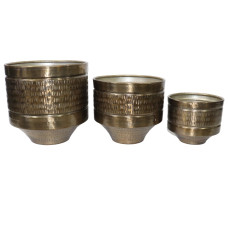 ALUMINIUM TAPER BASE PLANTER SET OF 3