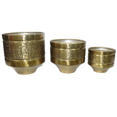 ALUMINIUM TAPER BASE PLANTER SET OF 3