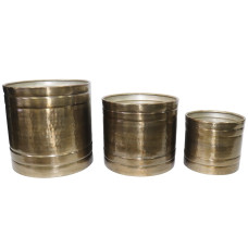 ALUMINIUM HAMMER PLANTER SET OF 3