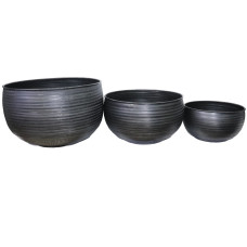 ALUMINIUM SHORT LINES PLANTER SET OF 3