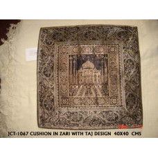 CUSHION 40 TAJ MAHAL BLACK SILK