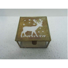 glass box brown deer small