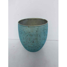 ROUND SILVER FROSTED PLANTER SMALL