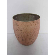 ROUND SILVER FROSTED PLANTER MED