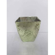 SQUARE PLANTER SHINY FOIL SMALL