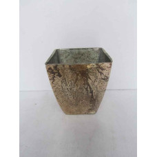 SQUARE PLANTER SHINY FOIL SMALL