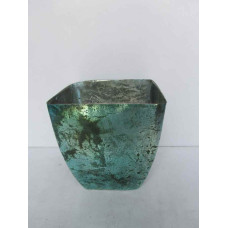 SQUARE PLANTER SHINY FOIL MED