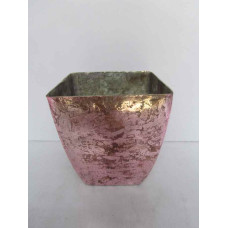 SQUARE PLANTER SHINY FOIL MED