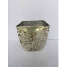 SQUARE PLANTER SHINY FOIL MED