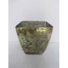 SQUARE PLANTER SHINY FOIL MED