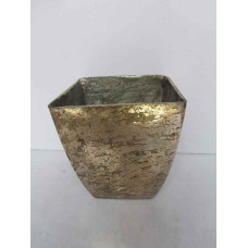 SQUARE PLANTER SHINY FOIL MED