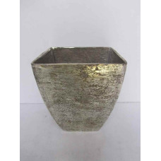 SQUARE PLANTER SHINY FOIL BIG