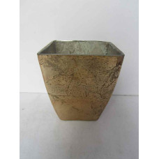 SQUARE PLANTER MATT FOIL SMALL