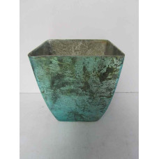 SQUARE PLANTER MATT FOIL MED