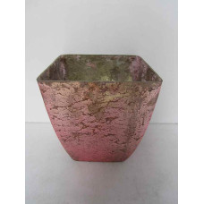 SQUARE PLANTER MATT FOIL MED