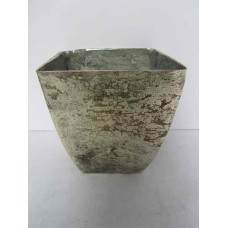 SQUARE PLANTER MATT FOIL MED