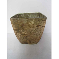 SQUARE PLANTER MATT FOIL MED